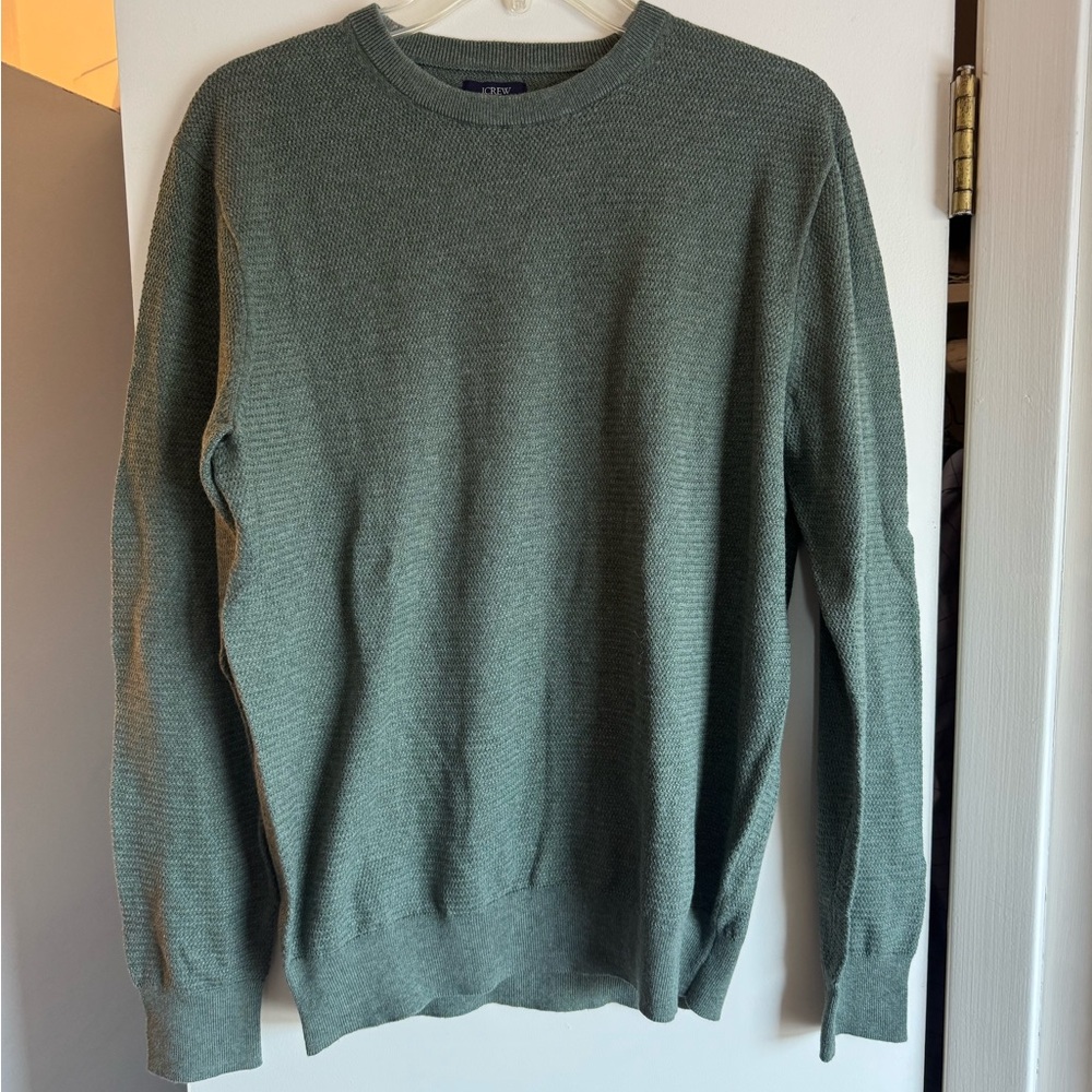 J. Crew Men's Sage Green Crewneck Sweater